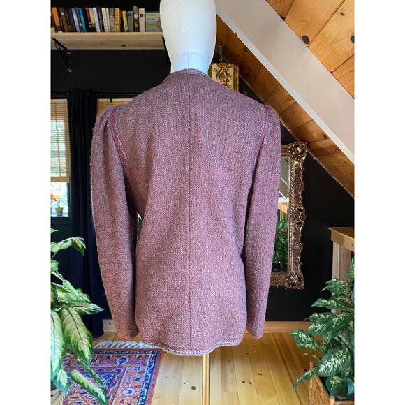 Vintage Jacket Burgundy Tweed - Picture 3 of 5